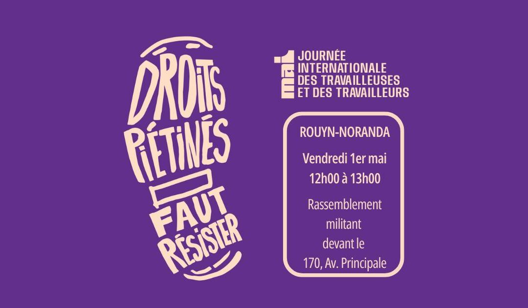 Rouyn-Noranda: Rassemblement du 1er mai
